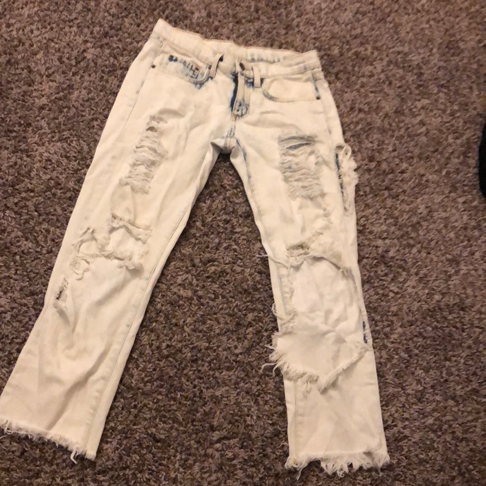 Distressed jeans